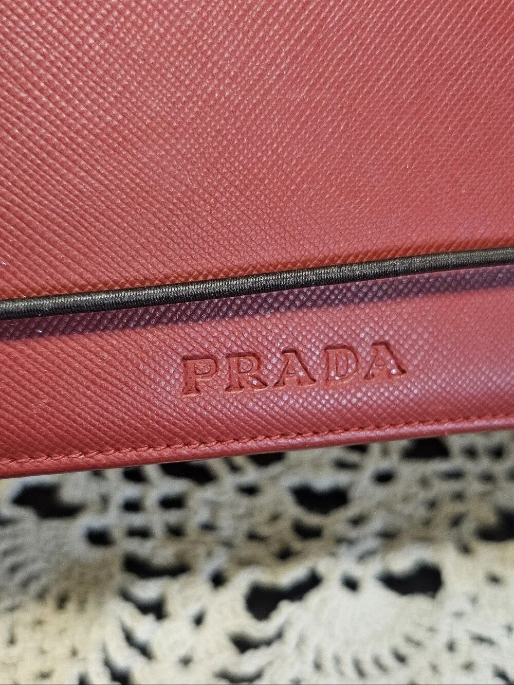 Prada Red Leather Wallet